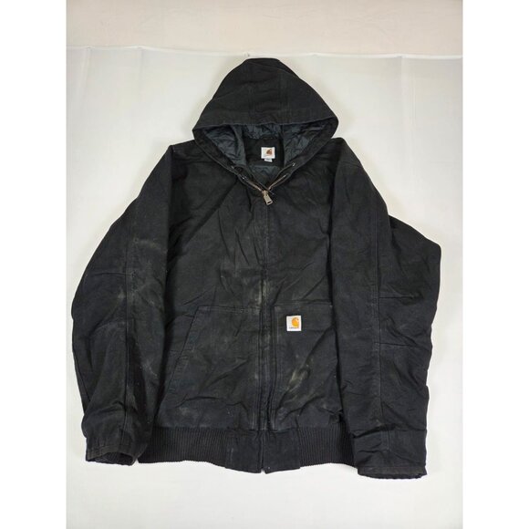 Carhartt Other - Carhartt Men Size XL Tall Black Thermal Lined Duck Canvas Active Jacket Hoodie